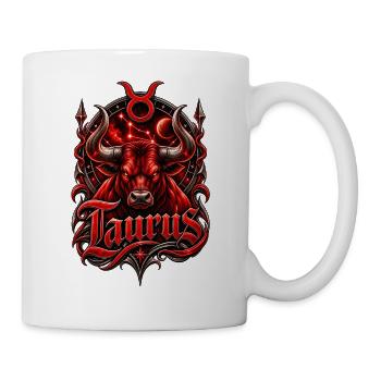 Crimson Taurus Constellation Emblem - Mug - white - Right
