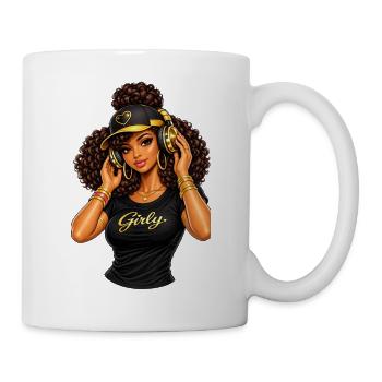 Girly Beats Illustration Hip-Hop - Tasse - Weiß - Rechts