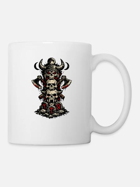 Viking Skull Warband - Tasse - Weiß