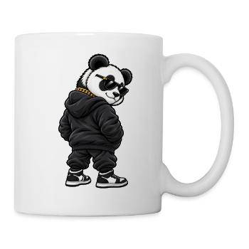 Gangster Panda im lässigen Streetwear Look - Tasse - Weiß - Rechts
