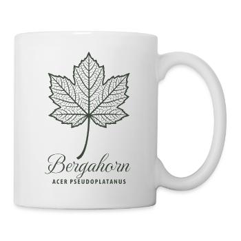 Bergahorn | Ahornblatt Illustration | Baum - Tasse - Weiß - Rechts