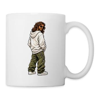 Gangster Jesus im coolen Streetwear Look - Tasse - Weiß - Rechts
