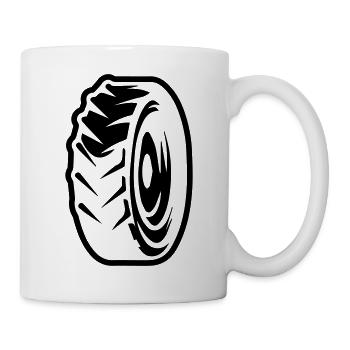 Reifen - Tasse - Weiß - Rechts