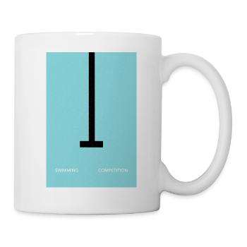 Swimming Competition  Modernes Schwimmsport Poster - Tasse - Weiß - Rechts