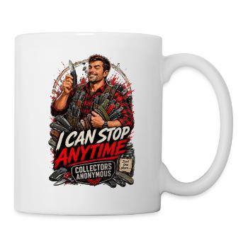 I Can Stop Anytime Messer-Sammler Tee - Tasse - Weiß - Rechts