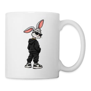 Gangster Hase im coolen Streetwear Look - Tasse - Weiß - Rechts