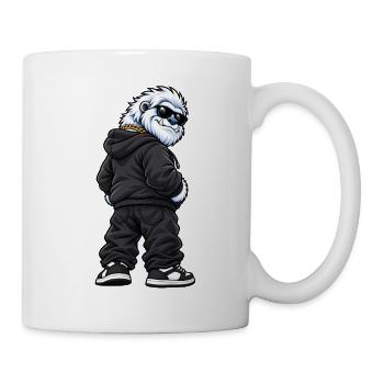 Gangster Yeti im coolen Streetwear Look - Tasse - Weiß - Rechts