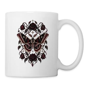 Nachtrose Falter - Tasse - Weiß - Rechts