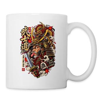 Bushido Drache Krieger - Tasse - Weiß - Rechts
