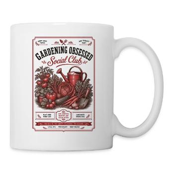 Urbaner Gartenbau Gärtnerbesessener Sozialclub - Tasse - Weiß - Rechts