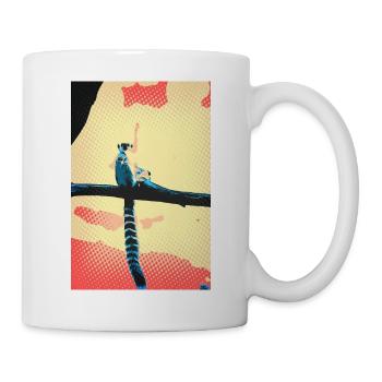 Poster Katta Lemur - Tasse - Weiß - Rechts