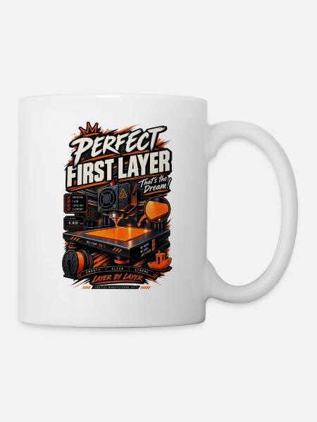 3D Druck Perfect First Layer - Tasse - Weiß