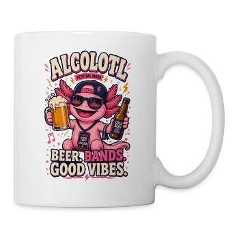  Bierparty Axolotl, Bier saufen Bierliebhaber, - Tasse - Weiß - Rechts