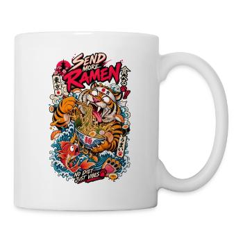 Ramen-Tiger Tokyo Vibes - Tasse - Weiß - Rechts