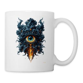 Eye Black Smoke Fire Design. - Tasse - Weiß - Rechts
