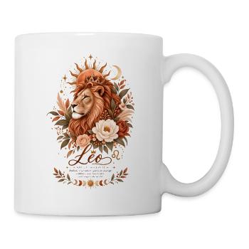 Leo Zodiac Terracotta Botanische Astrologie - Tasse - Weiß - Rechts