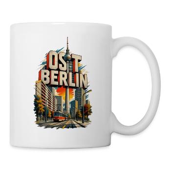 Ost-Berlin – Fernsehturm und Plattenbau - Tasse - Weiß - Rechts