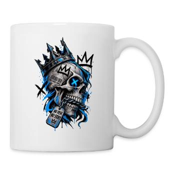 Gekrönter Schädel, keine falschen Menschen - Tasse - Weiß - Rechts