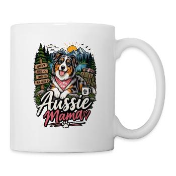 Aussie Mama Wanderhund - Tasse - Weiß - Rechts