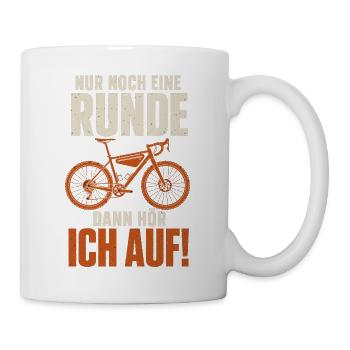 Nur Noch Eine Runde Fahrrad - Tasse - Weiß - Rechts