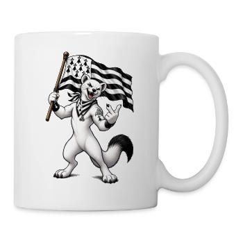 Hermelin-Rebellenmänner - Tasse - Weiß - Rechts