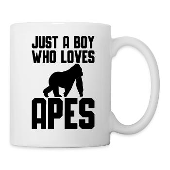Affe Spruch Silhouette - Tasse - Weiß - Rechts