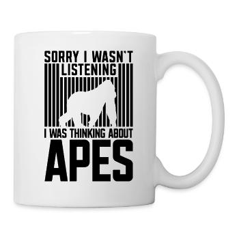 Affe Spruch Silhouette - Tasse - Weiß - Rechts