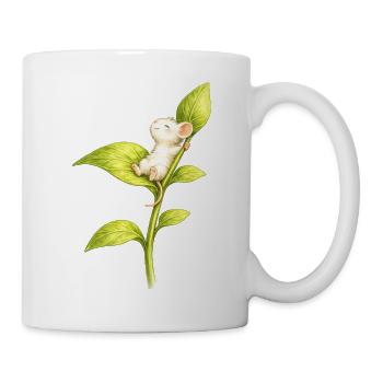 Pustemaus im Grünen - Tasse - Weiß - Rechts