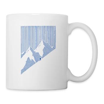 Minimalistische Berge – Natur und Abenteuer - Tasse - Weiß - Rechts