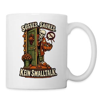 Kein Smalltalk Halloween - Tasse - Weiß - Rechts