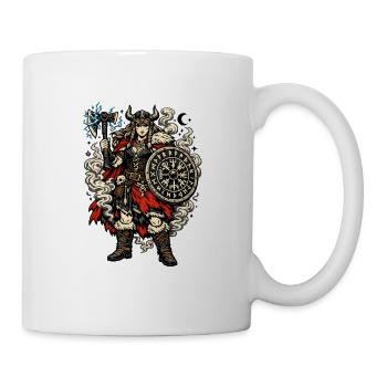 Wikinger Krieger Schild Runen - Tasse - Weiß - Rechts