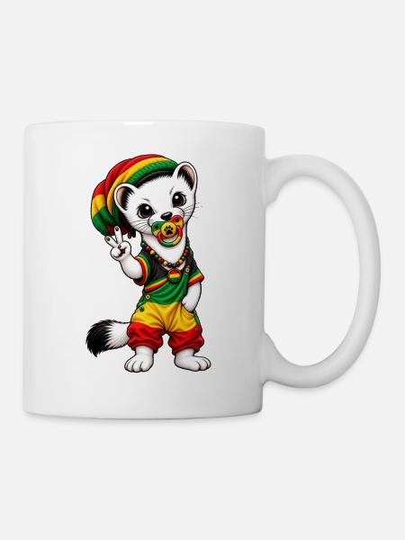 Hermine rasta BB - Tasse - Weiß