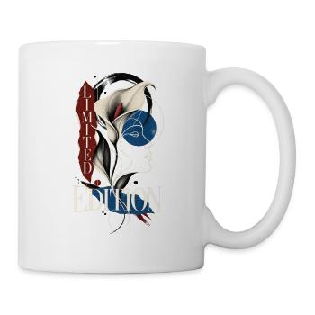 Limited Edition abstrakte Calla Kunst - Tasse - Weiß - Rechts