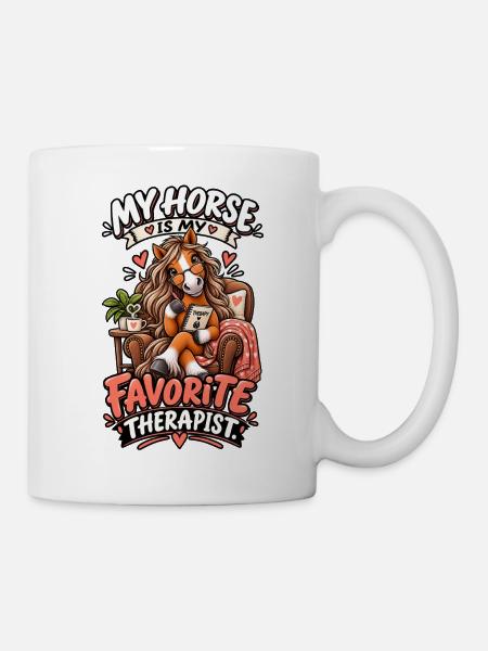 Horse Favorite Therapist - Tasse - Weiß