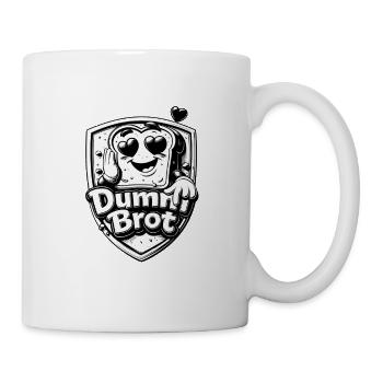 Dummi Brot Mascot Logo - Tasse - Weiß - Rechts