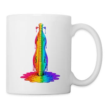 Musiker Zupfinstrument Hackbrett Dulcimer - Tasse - Weiß - Rechts