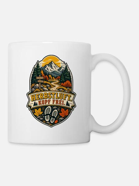 Herbstluft – Kopf frei - Tasse - Weiß