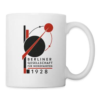 Berliner Gesellschaft für Mondfahrten 1928 - Tasse - Weiß - Rechts
