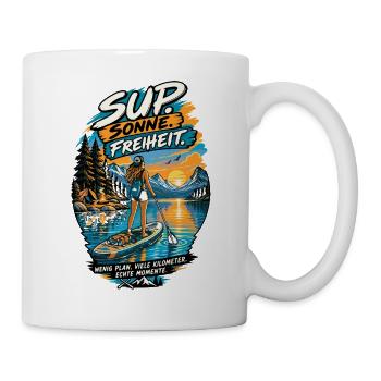 SUP Sonne Freiheit Abenteuersee - Tasse - Weiß - Rechts