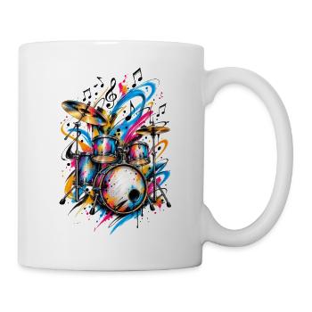 Schlagzeug Drums - Tasse - Weiß - Rechts