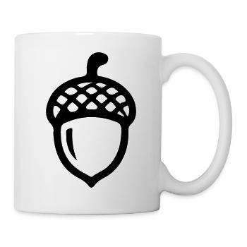 Eichel Symbol - Tasse - Weiß - Rechts
