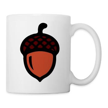 Eichel Comic Symbol - Tasse - Weiß - Rechts