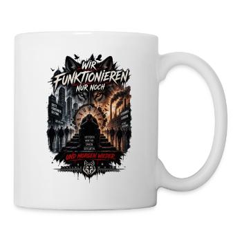 Dystopische Arbeitswelt Wolf - Tasse - Weiß - Rechts