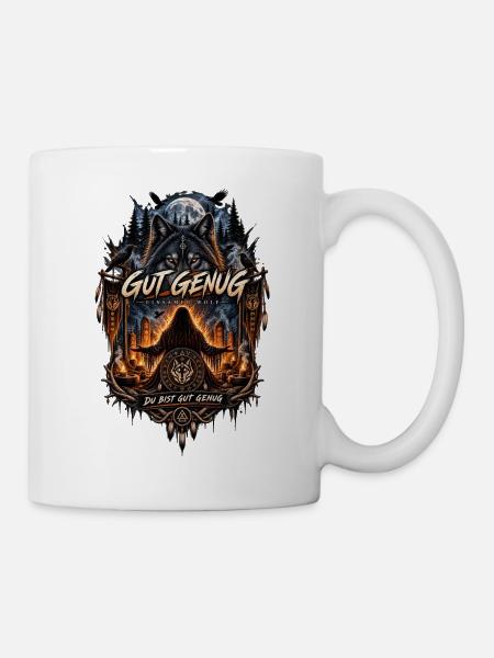 Gut Genug Einsamer Wolf - Tasse - Weiß