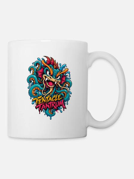 Tentakel-Wutantra-Drache - Tasse - Weiß