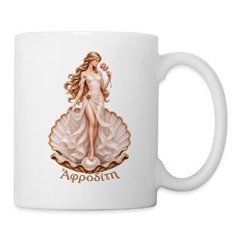 Aphrodite Göttin Muschel Mythologie Kunst - Tasse - Weiß - Rechts