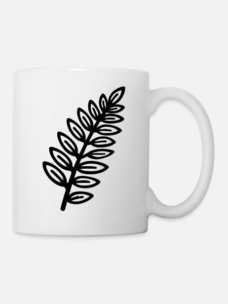 Farn - Tasse - Weiß