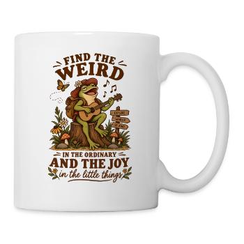  Finde Das Seltsame Im Gewöhnlichen Frosch Gitarre - Tasse - Weiß - Rechts
