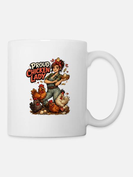 Proud Chicken Lady - Tasse - Weiß