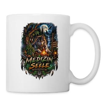 Medizin der Seele Wolfnacht - Tasse - Weiß - Rechts